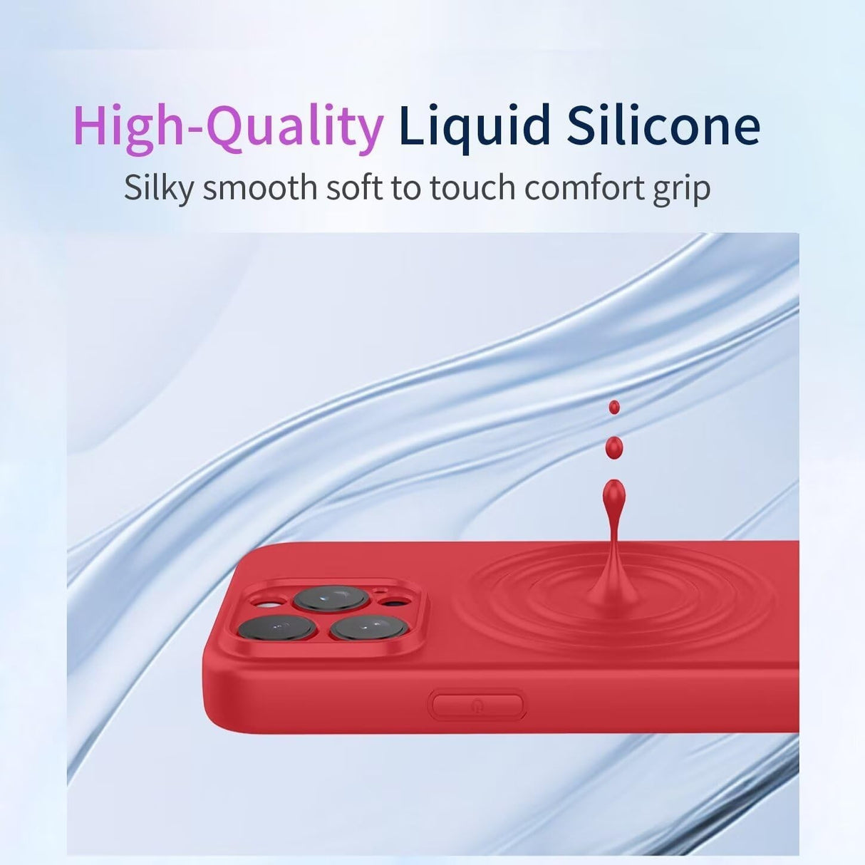 Husa de Protectie, Vivimall, pentru Oppo Reno 11 F, Liquid Silicone, cu Microfibra pe Interior, Protectie Antisoc, Compatibil Incarcare Wireless, Rosu - vivimall.ro
