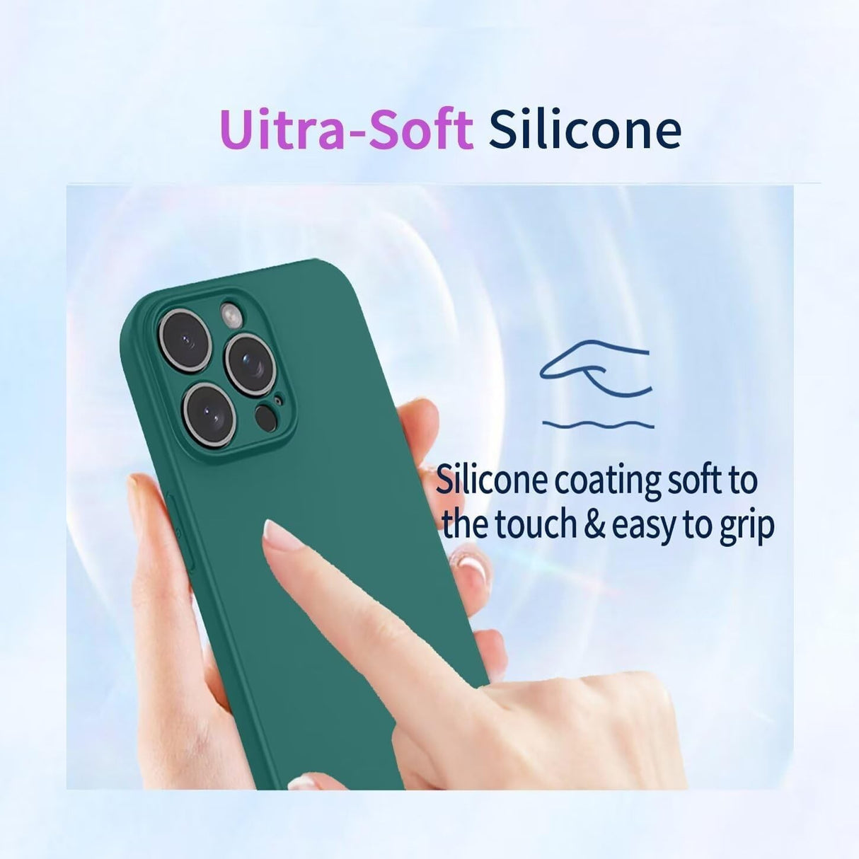 Husa de Protectie, Vivimall, pentru Oppo Reno 11 F, Liquid Silicone, cu Microfibra pe Interior, Protectie Antisoc, Compatibil Incarcare Wireless, Verde - vivimall.ro