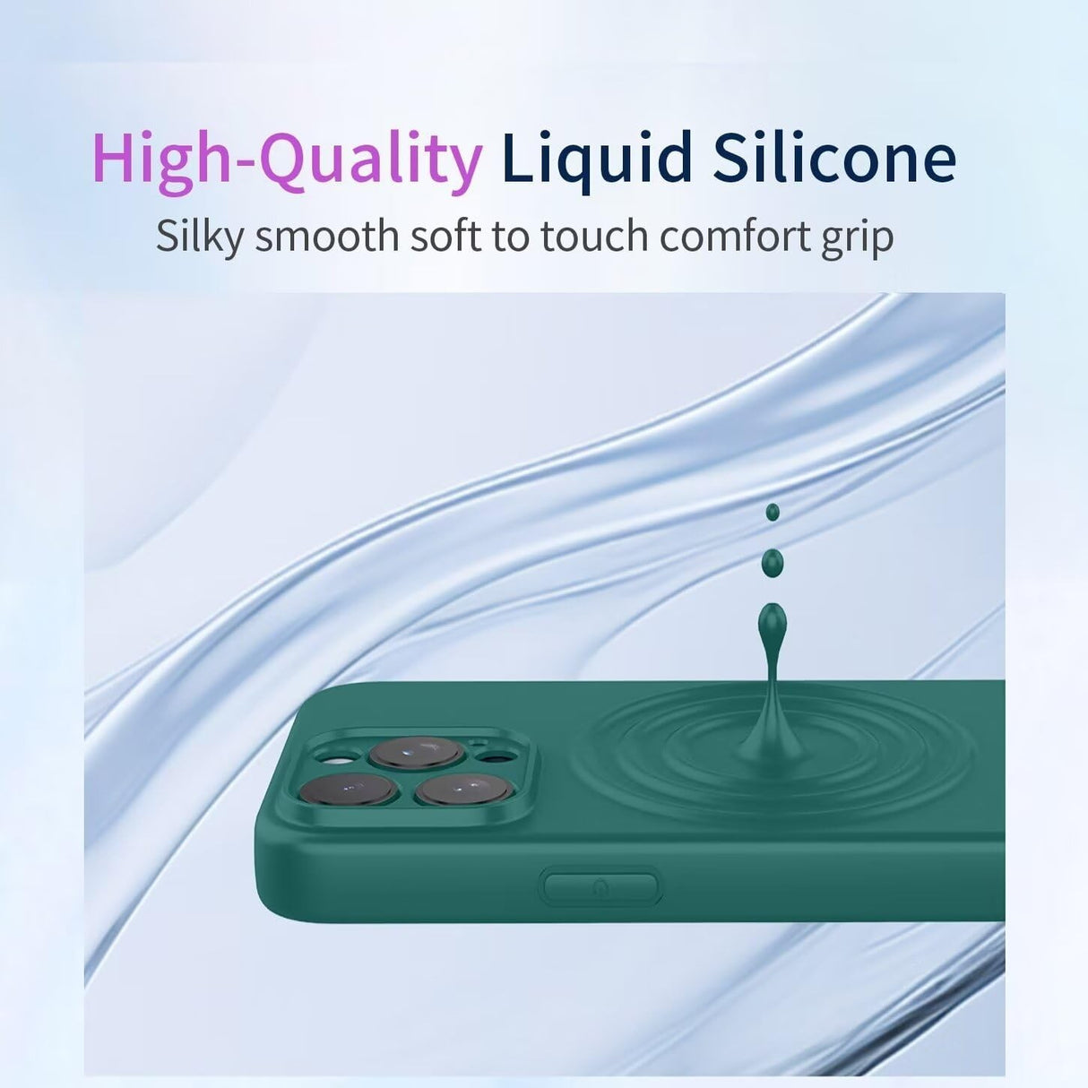 Husa de Protectie, Vivimall, pentru Oppo Reno 11 F, Liquid Silicone, cu Microfibra pe Interior, Protectie Antisoc, Compatibil Incarcare Wireless, Verde - vivimall.ro