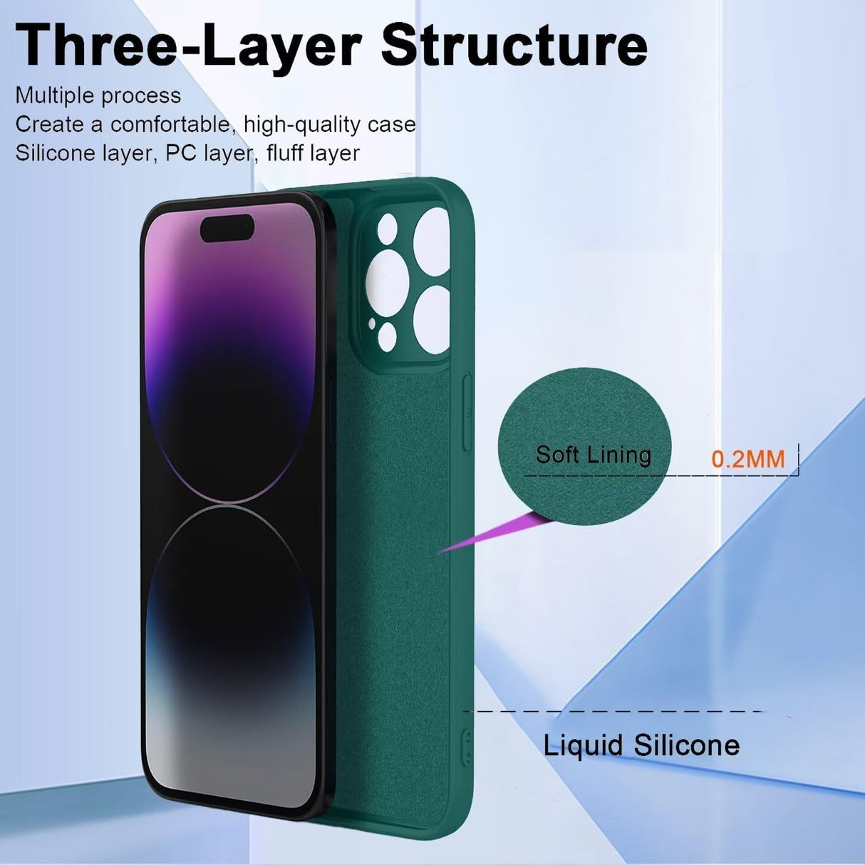 Husa de Protectie, Vivimall, pentru Oppo Reno 11 F, Liquid Silicone, cu Microfibra pe Interior, Protectie Antisoc, Compatibil Incarcare Wireless, Verde - vivimall.ro