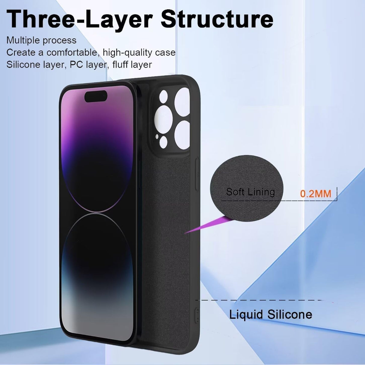 Husă silicon lichid Oppo Reno 11 F negru, margini ridicate protecție ecran și cameră