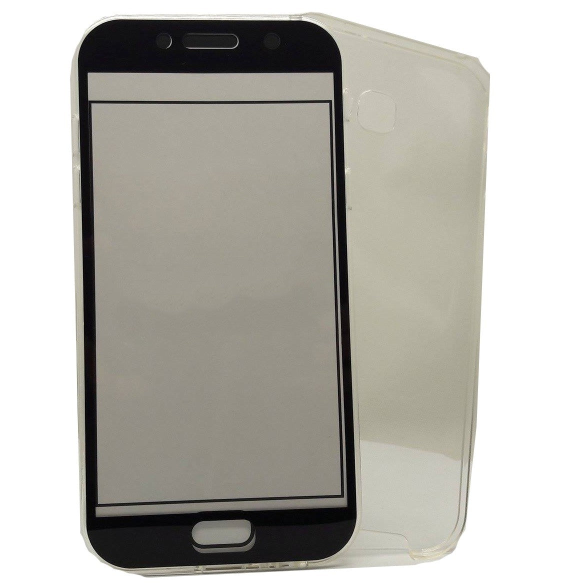 Husa de protectie Flippy® pentru Samsung A7 2017 Full Tpu 360 V2 Transparent cu margini negre - vivimall.ro