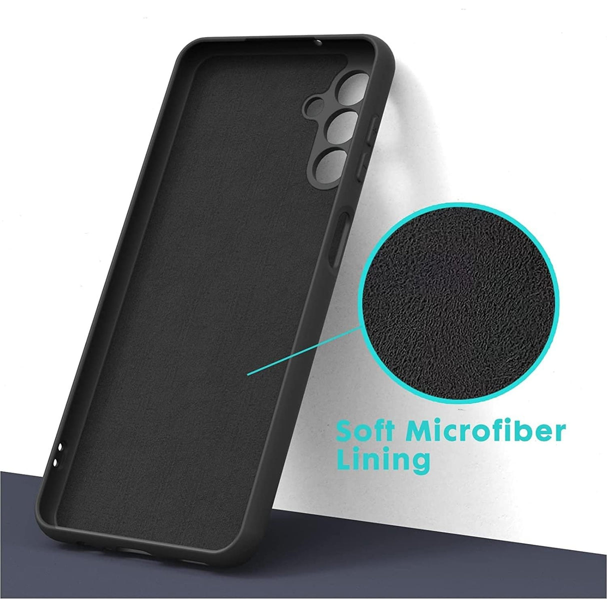 Husa de Protectie, Vivimall, pentru Samsung Galaxy A35, Liquid Silicone, cu Microfibra pe Interior, Protectie Antisoc, Compatibil Incarcare Wireless, Negru - vivimall.ro