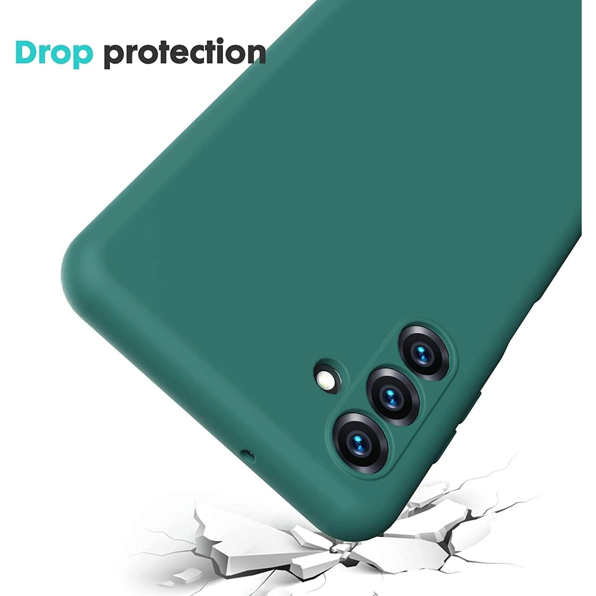 Husa de Protectie, Vivimall, pentru Samsung Galaxy A55, Liquid Silicone, cu Microfibra pe Interior, Protectie Antisoc, Compatibil Incarcare Wireless, Verde - vivimall.ro