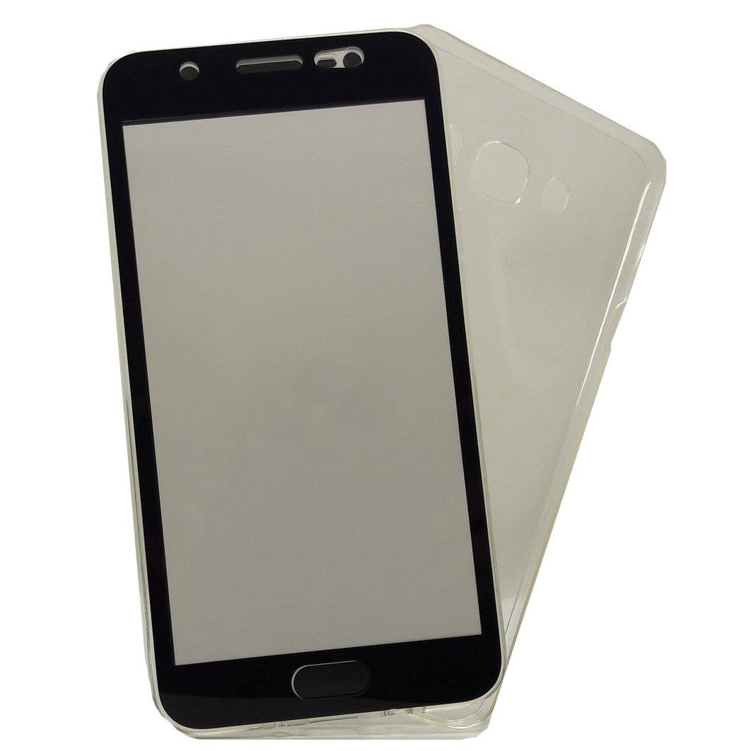 Husa de protectie Flippy® pentru Samsung J7 2016 Full Tpu 360 V2 Transparent cu margini negre - vivimall.ro