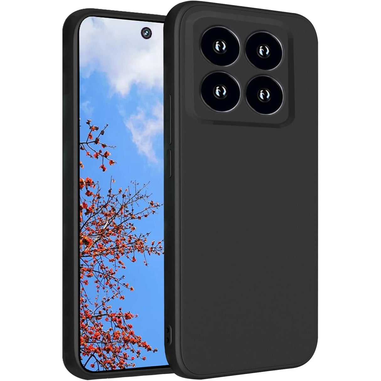 Husa de Protectie, Vivimall, pentru Xiaomi 14, Liquid Silicone, cu Microfibra pe Interior, Protectie Antisoc, Compatibil Incarcare Wireless, Negru - vivimall.ro