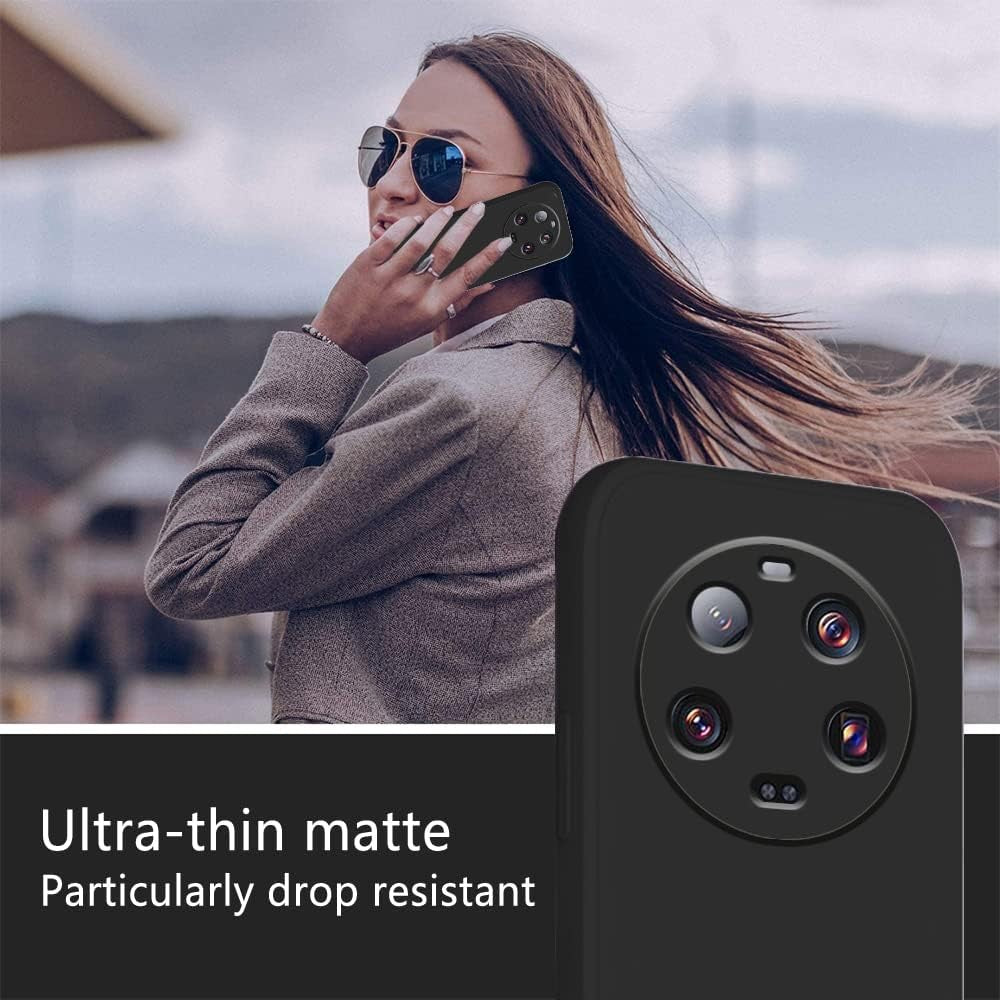 Husa de Protectie, Vivimall, pentru Xiaomi 14 Ultra, Liquid Silicone, cu Microfibra pe Interior, Protectie Antisoc, Compatibil Incarcare Wireless, Negru - vivimall.ro