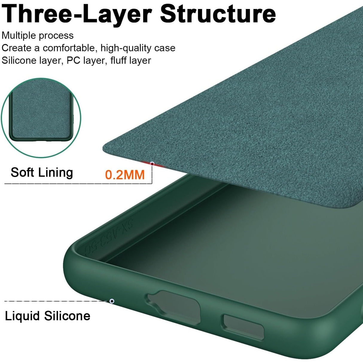 Husa de Protectie, Vivimall, pentru Xiaomi Redmi 13T, Liquid Silicone, cu Microfibra pe Interior, Protectie Antisoc, Compatibil Incarcare Wireless, Verde - vivimall.ro