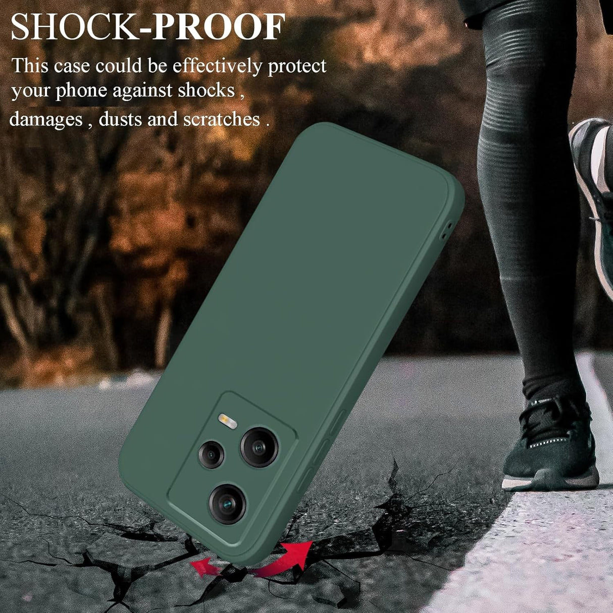 Husa de Protectie, Vivimall, pentru Xiaomi Redmi Note 12 Pro 5G, Liquid Silicone, cu Microfibra pe Interior, Protectie Antisoc, Compatibil Incarcare Wireless, Verde - vivimall.ro