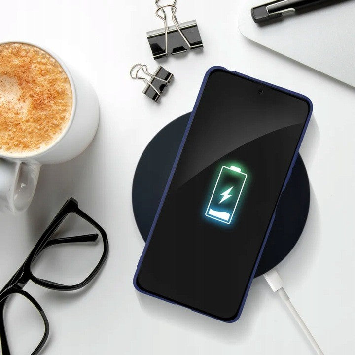 Husa de Protectie, Vivimall, pentru Xiaomi Redmi Note 13 Pro 5G, Liquid Silicone, cu Microfibra pe Interior, Protectie Antisoc, Compatibil Incarcare Wireless, Albastru - vivimall.ro