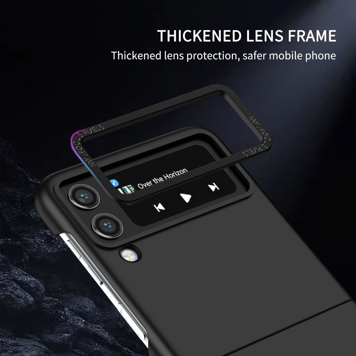 Husa de protectie Flippy, Pliere Tridimensionala, Multifunctionala, PC, pentru Samsung Galaxy Z Flip 3 , Negru - vivimall.ro