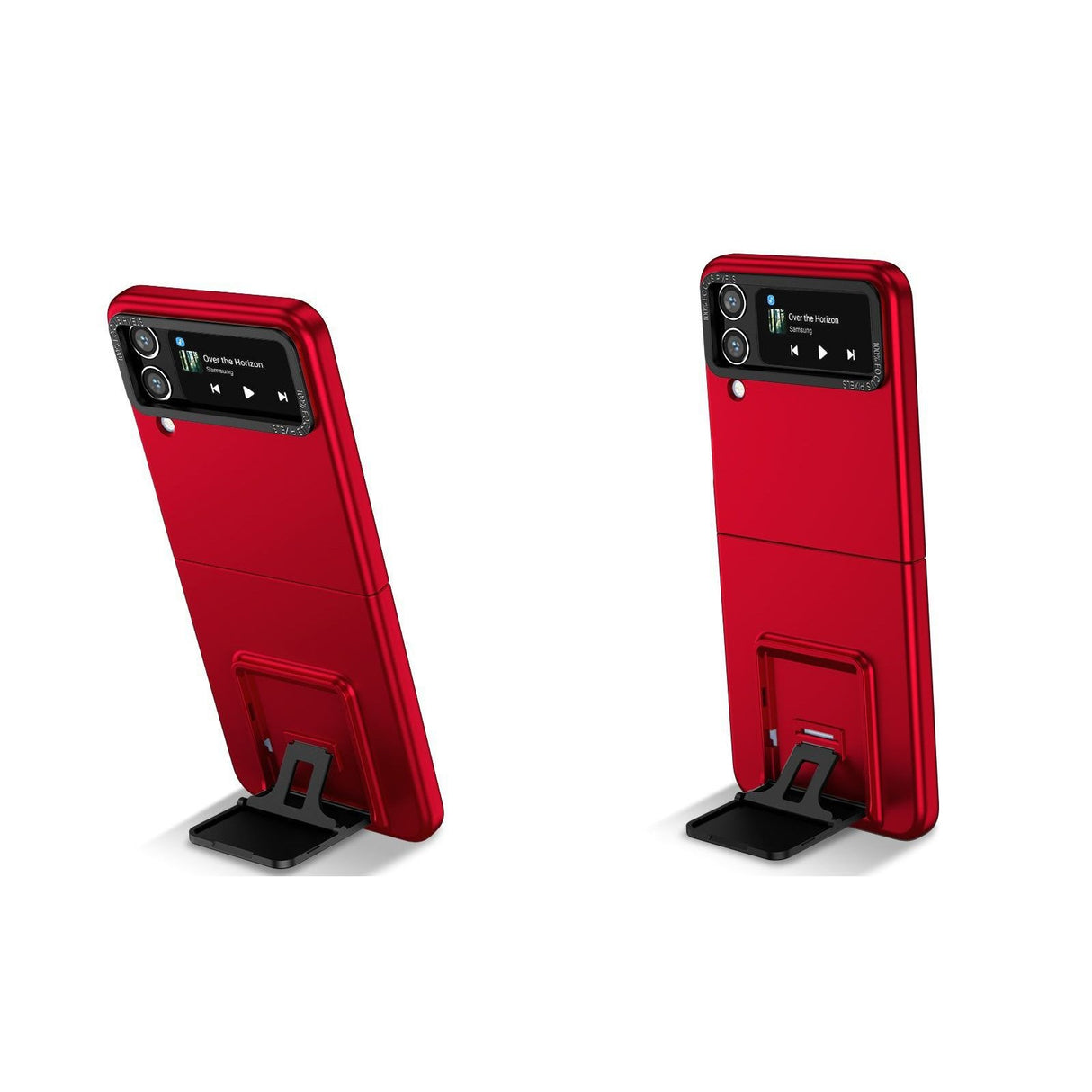 Husa de protectie Flippy, Pliere Tridimensionala, Multifunctionala, PC, pentru Samsung Galaxy Z Flip 4 / Z Flip 4 5G , Rosu - vivimall.ro