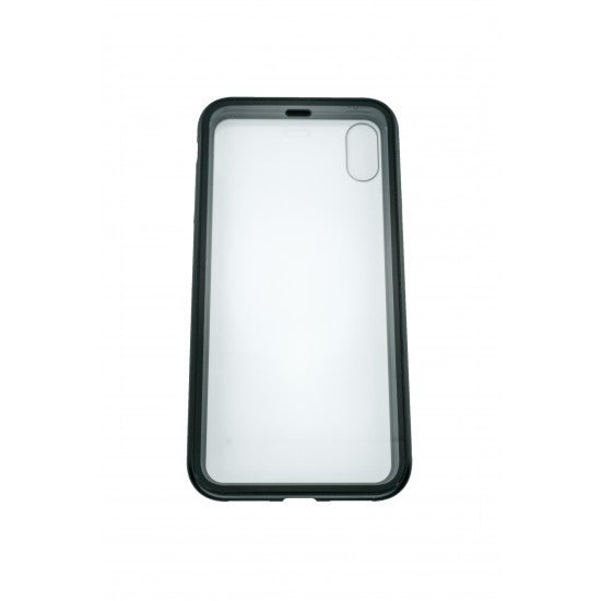 Husa de protectie Magnetic 360, Folie sticla inclusa, pentru Apple iPhone X, Negru - vivimall.ro