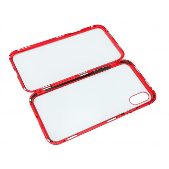 Husa de protectie Magnetic 360 pentru Apple iPhone XS Max, Rosu - vivimall.ro