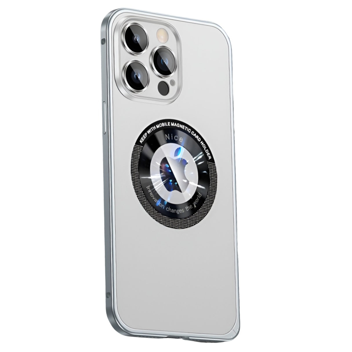Husa de Protectie MagSafe Compatibila cu iPhone 15 Pro, Vivimall, Carcasa din Metal, Incarcare Wireless, Acoperire Completa, Protectie Camera, Antisoc, Antizgariere, Antialunecare, Gri Metalizat - vivimall.ro