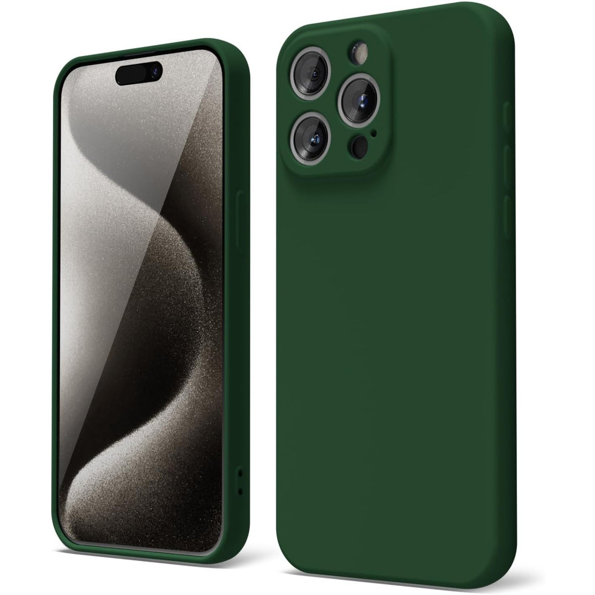 Husă Matte TPU verde pentru OnePlus Nord CE2 Lite, vedere frontală, protecție cameră și margini