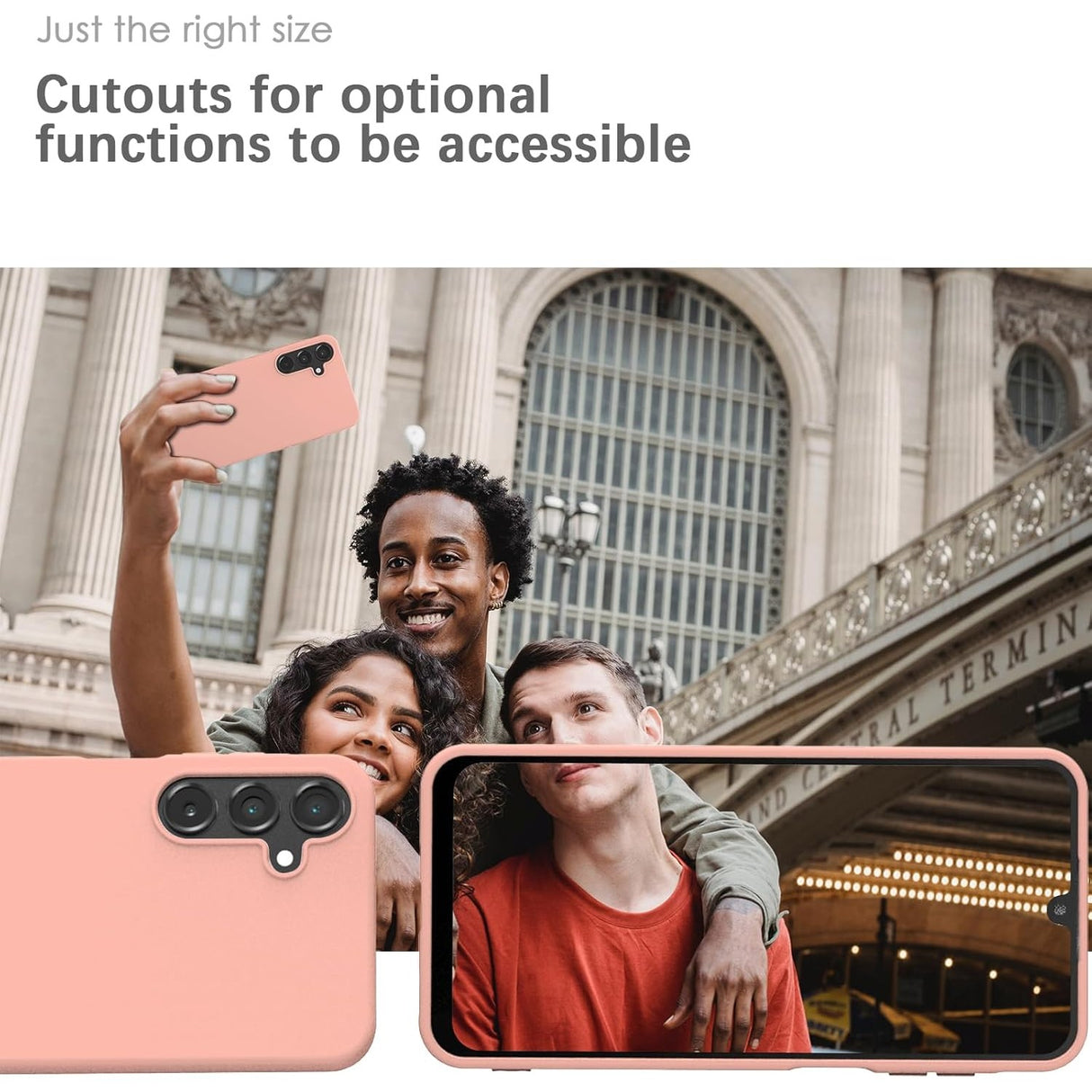 Husa de Protectie Matte TPU, Vivimall, pentru Samsung Galaxy A55 5G, Protectie Camera, Antisoc, Antizgariere, Antialunecare, Acoperire Completa, Roz - vivimall.ro