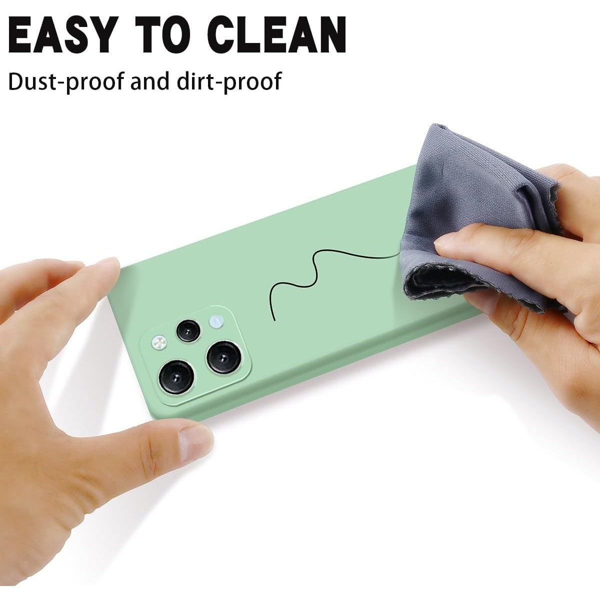 Husa de Protectie Matte TPU, Vivimall, pentru Xiaomi Redmi 12, Protectie Camera, Antisoc, Antizgariere, Antialunecare, Acoperire Completa, Verde - vivimall.ro