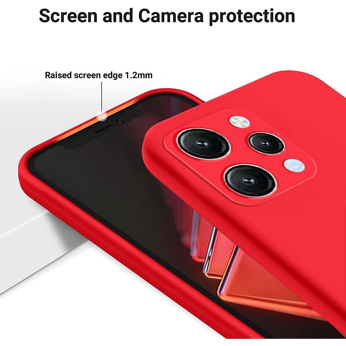 Husa de Protectie Matte TPU, Vivimall, pentru Xiaomi Redmi 12, Protectie Camera, Antisoc, Antizgariere, Antialunecare, Acoperire Completa, Rosu - vivimall.ro
