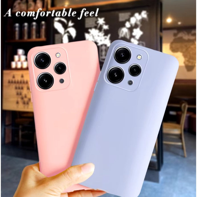Husa de Protectie Matte TPU, Vivimall, pentru Xiaomi Redmi 12, Protectie Camera, Antisoc, Antizgariere, Antialunecare, Acoperire Completa, Albastru - vivimall.ro