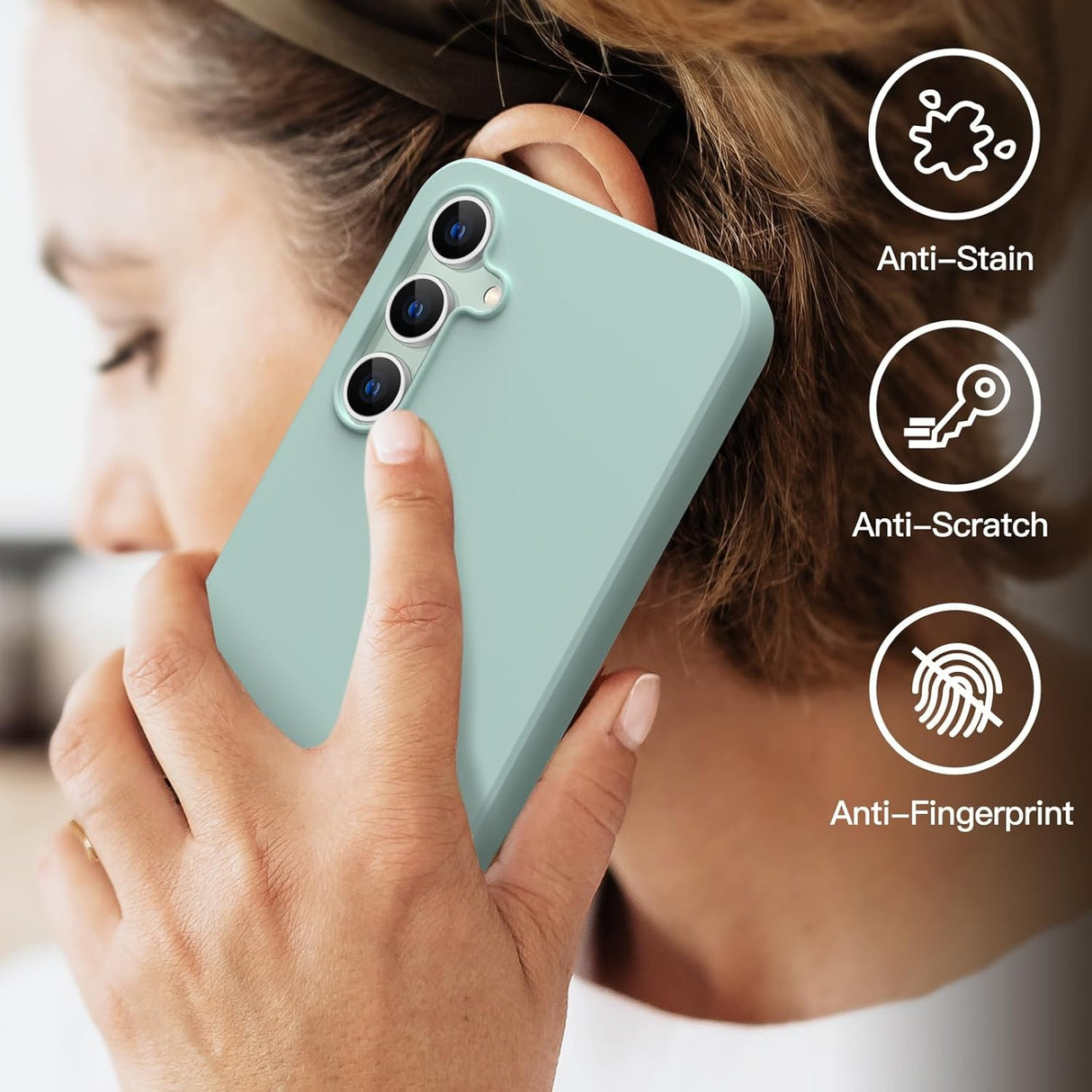 Husa de Protectie Matte TPU, Vivimall, pentru Xiaomi Redmi 13C, Protectie Camera, Antisoc, Antizgariere, Antialunecare, Acoperire Completa, Verde - vivimall.ro