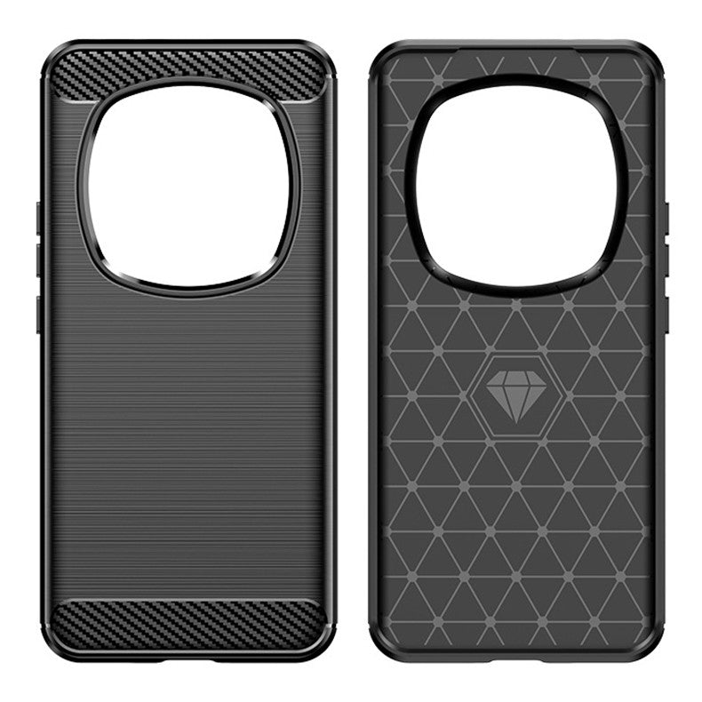 Husa de Protectie pentru Honor Magic 6 Pro, Vivimall, Protectie 360, din TPU cu element de Carbon, Anti Alunecare, 1.8 mm, Negru - vivimall.ro