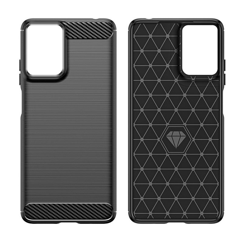 Husa de Protectie pentru Motorola Moto G04 5G / Moto G24 5G, Vivimall, Protectie 360, din TPU cu element de Carbon, Anti Alunecare, 1.8 mm, Negru - vivimall.ro