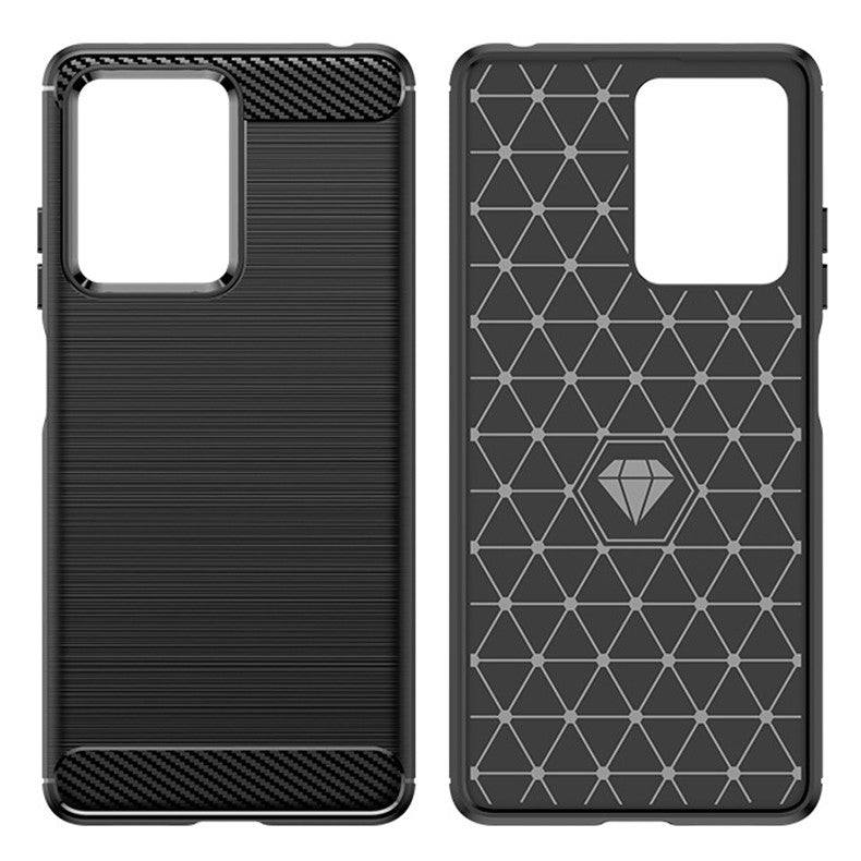 Husa de Protectie pentru Xiaomi Redmi 12 Pro, Flippy, Protectie 360, din TPU cu element de Carbon, Anti Alunecare, 1.8 mm, Negru - vivimall.ro