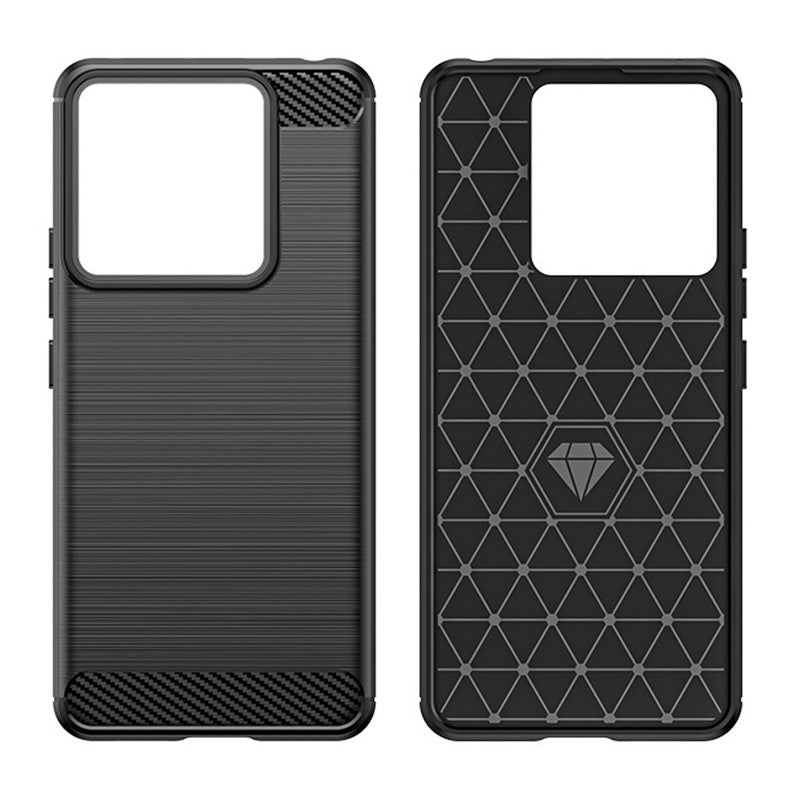 Husa de Protectie pentru Xiaomi Redmi Note 13 5G, Vivimall, Protectie 360, din TPU cu element de Carbon, Anti Alunecare, 1.8 mm, Negru - vivimall.ro
