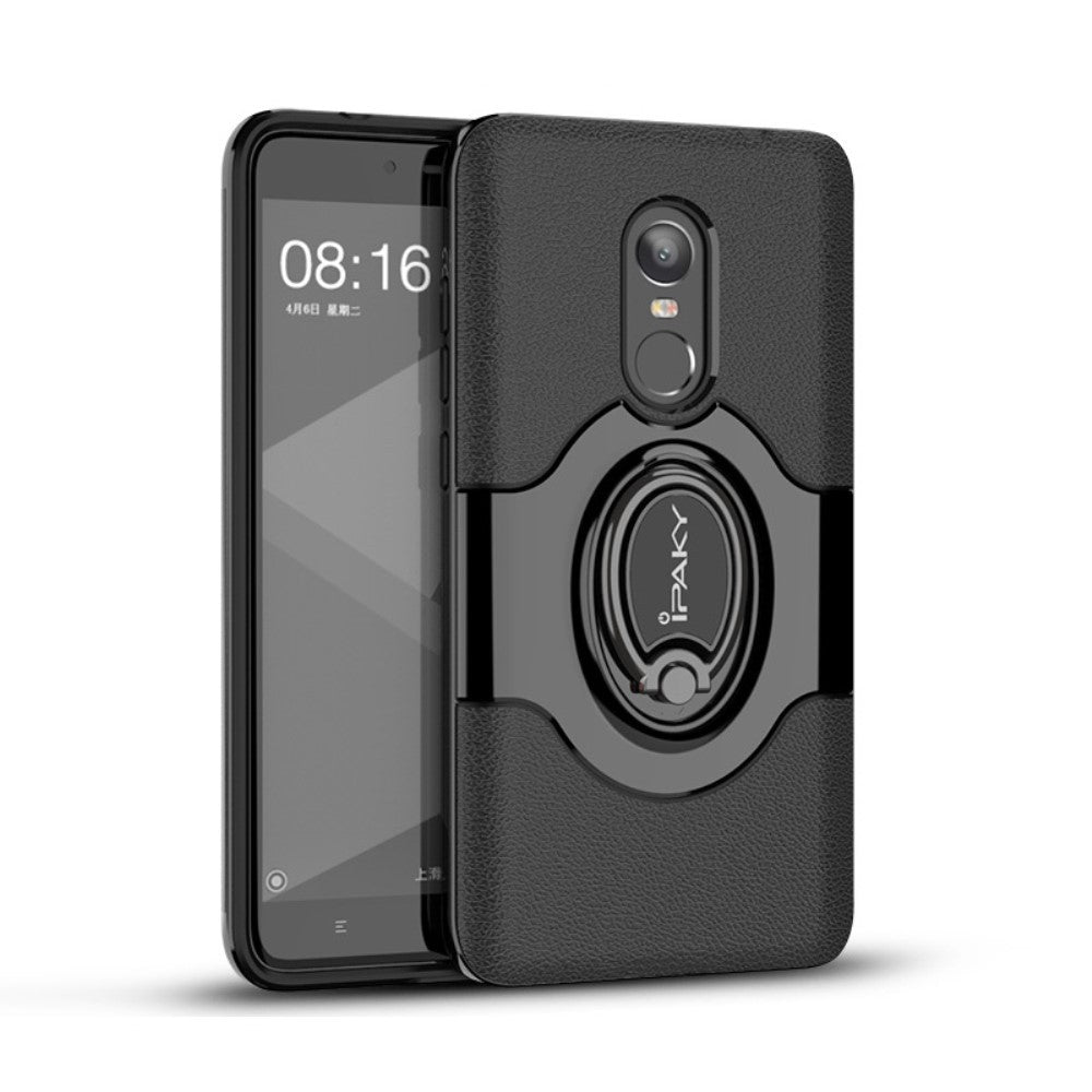 Husa de protectie pentru Xiaomi Redmi Note 4X Ipaky Ring Negru - vivimall.ro