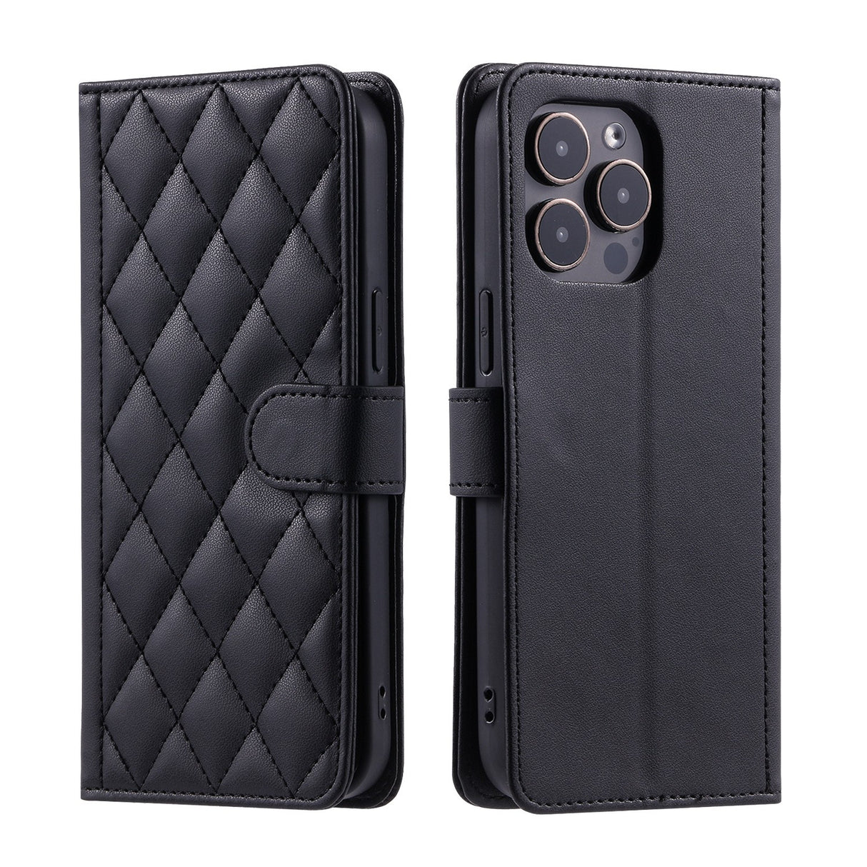 Husa de Protectie Tip Carte, Vivimall, pentru Apple iPhone 15, Model cu Suport si Capsa, Antisoc, Rezistenta la Impact, Protectie Camera, Negru - vivimall.ro