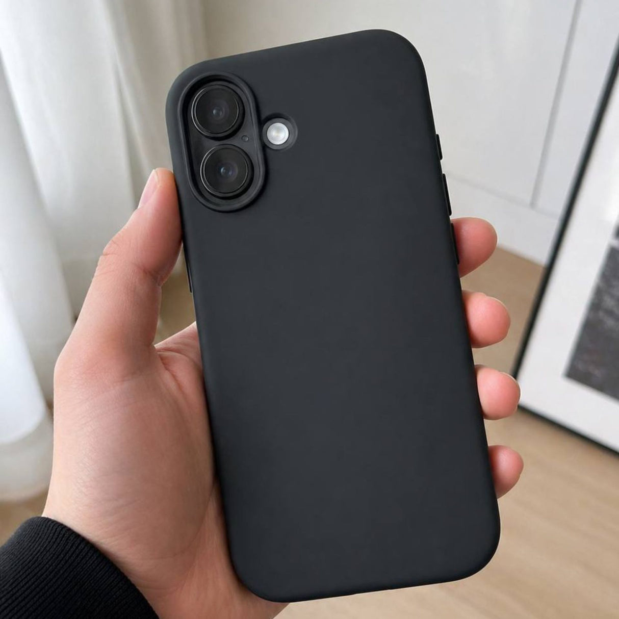 Husa de Protectie Telefon, Flippy, Compatibila cu iPhone 17 , Silicon Premium Antisoc, Protectie Completa 360, Design Modern, Anti-Zgirieturi, Interior Microfibra, Negru - vivimall.ro