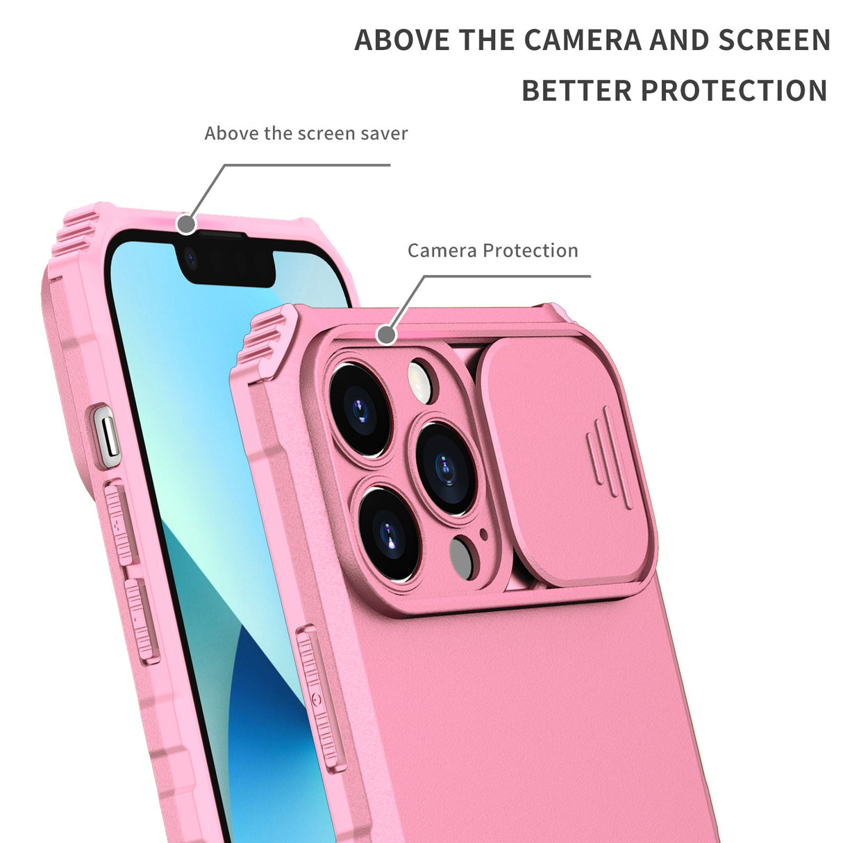 Husa Defender cu Stand pentru iPhone 12 Pro Max, Roz, Suport reglabil, Antisoc, Protectie glisanta pentru camera, Flippy - vivimall.ro