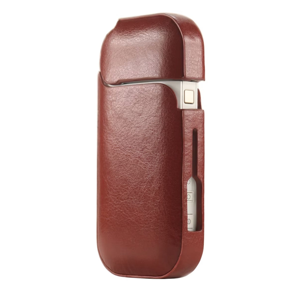 Husa Vivimall pentru IQOS 2.4 Plus, Capac de Protectie, Anti Soc si Zgarieturi, din Piele Ecologica, 43 g, 12 x 6 x 2.5 cm, Maro - vivimall.ro