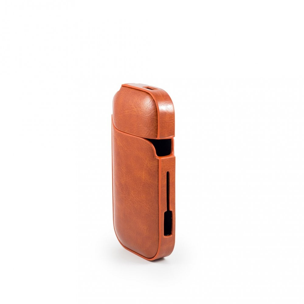 Husa Vivimall pentru IQOS 2.4 Plus, Capac de Protectie, Anti Soc si Zgarieturi, din Piele Ecologica, 43 g, 12 x 6 x 2.5 cm, Portocaliu - vivimall.ro