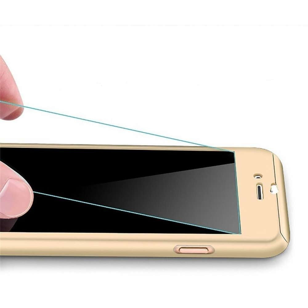 Husa Huawei P Smart 2020 Full Cover 360 Auriu + Folie de protectie - vivimall.ro