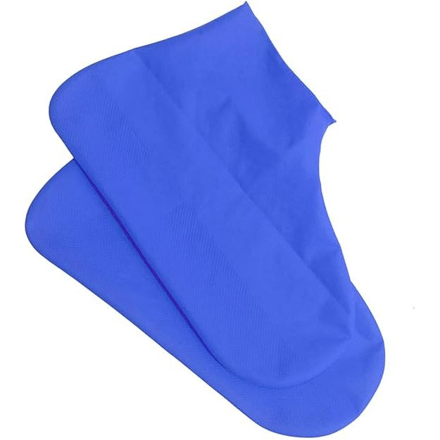 Husa Incaltaminte, Vivimall, Impermeabila, Antiderapanta, din Latex, 13 x 13 x 2 cm, Marime L 41-47 cm, Albastru - vivimall.ro