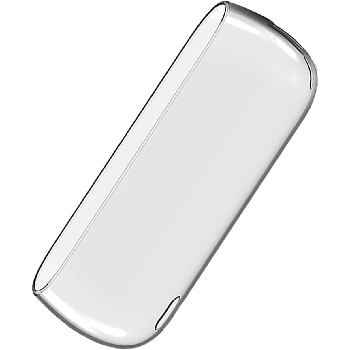 Husă protecție IQOS Iluma din plastic TPU, detaliu port încărcare accesibil, negru transparent