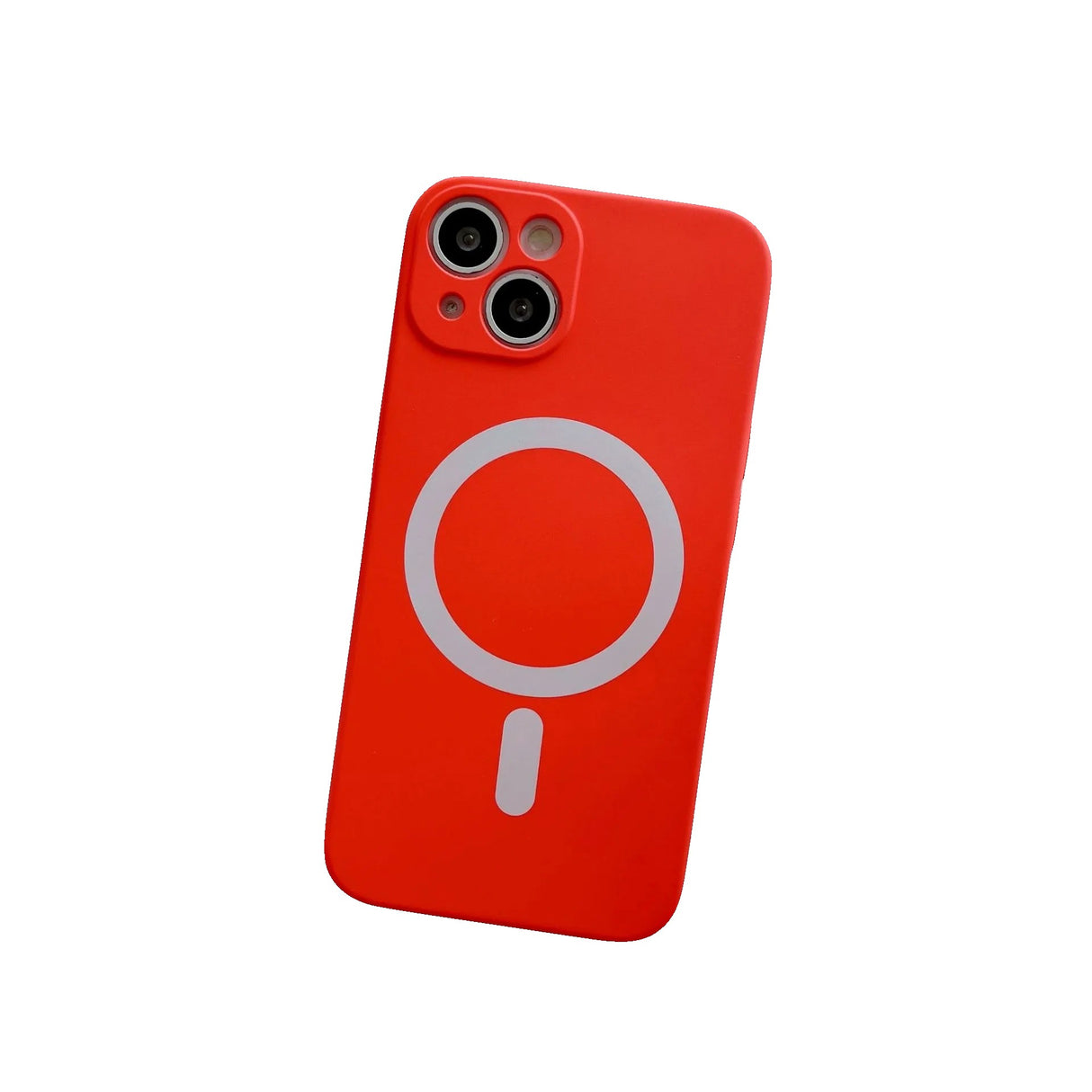 Husa MagSafe pentru Apple iPhone 13, Silicon, Protectie pentru camera, Magnetica, Incarcare Wireless, Flippy, Rosu - vivimall.ro