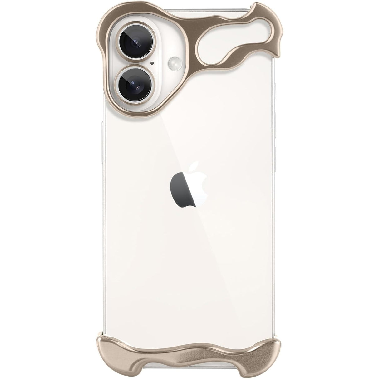 Husa Metalica Compatibila cu iPhone 16 Plus, Vivimall, Protectie pentru Colturile Telefonului si Camera, Aliaj, Antisoc, Antizgariere, Auriu - vivimall.ro
