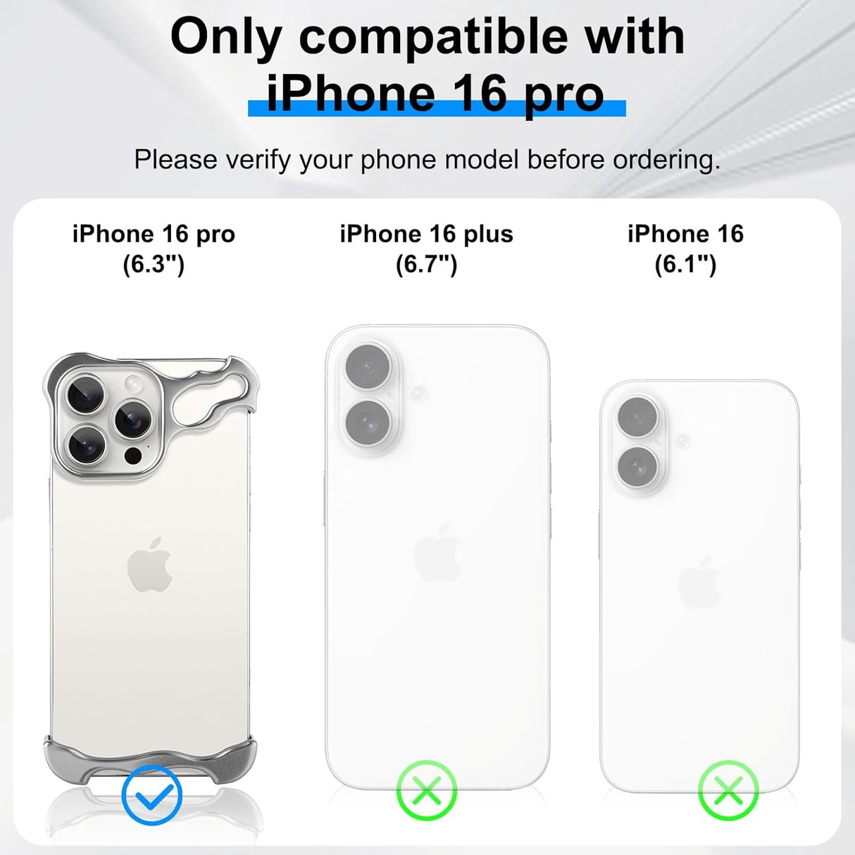 Husa Metalica Compatibila cu iPhone 16 Pro, Vivimall, Protectie pentru Colturile Telefonului si Camera, Aliaj, Antisoc, Antizgariere, Argintiu - vivimall.ro