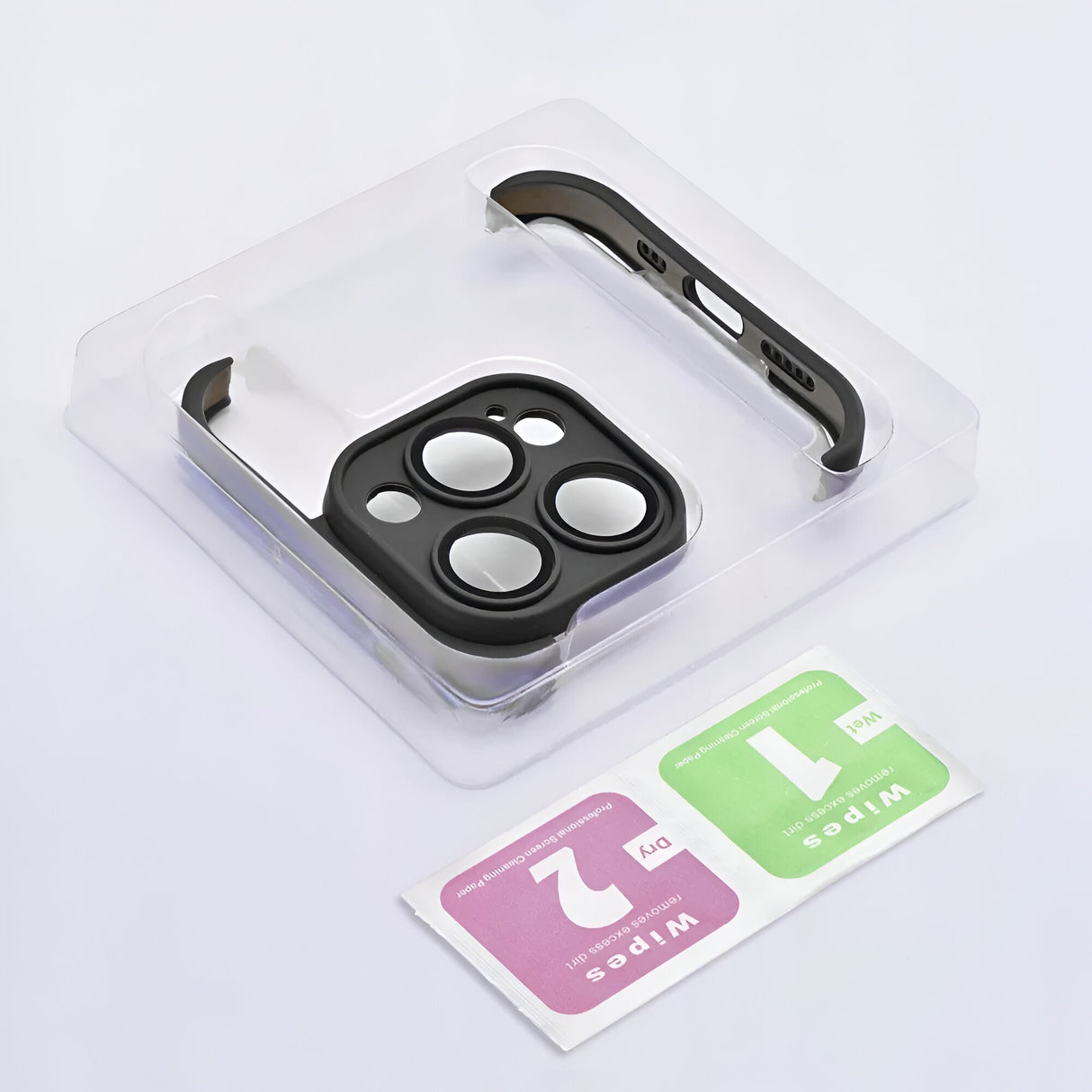 Husa TPU Edgeless Compatibila cu iPhone 15 Pro, Vivimall, Protectie pentru Colturi si Camera, Aliaj, Antisoc, Antizgariere, Negru Mat - vivimall.ro