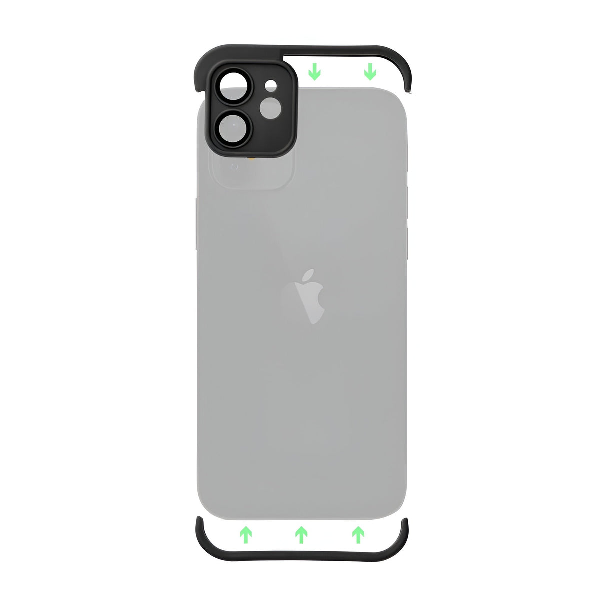 Husa TPU Edgeless Compatibila cu iPhone 15 Pro, Vivimall, Protectie pentru Colturi si Camera, Aliaj, Antisoc, Antizgariere, Negru Mat - vivimall.ro