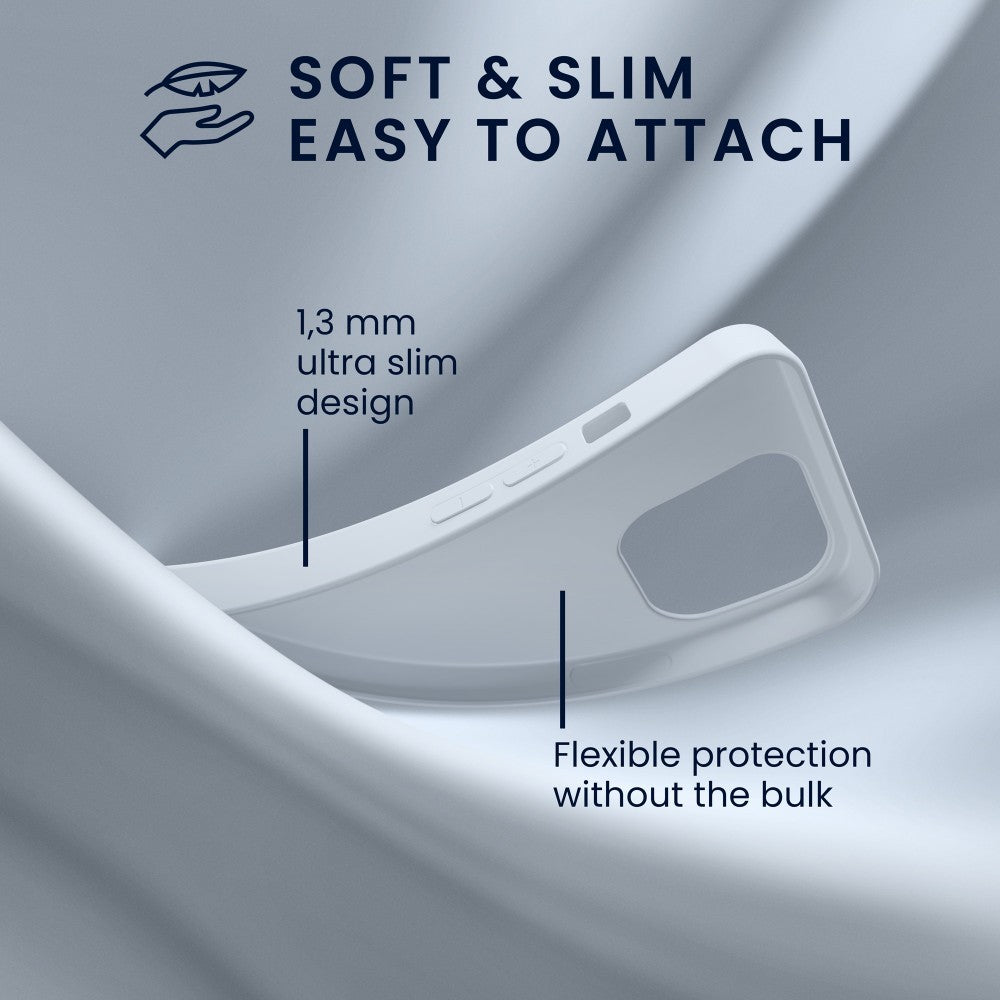 Husa pentru Apple iPhone 14 Pro Flippy, Liquid Silicone, cu Microfibra pe interior, Protectie Antisoc, Grey, Gri - vivimall.ro