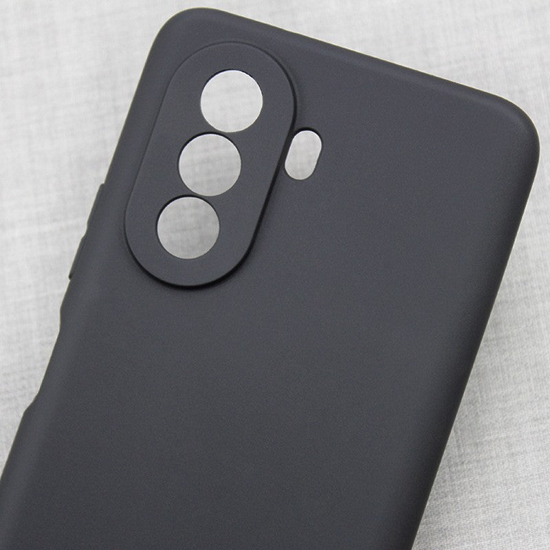 Husa pentru Huawei NOVA Y70, Flippy, Liquid Silicone, cu Microfibra pe interior, Protectie Antisoc, Negru - vivimall.ro