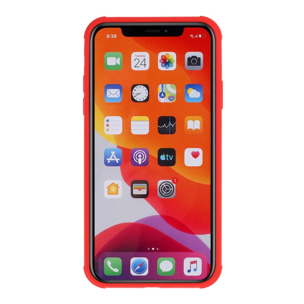 Husa protectie compatibila cu Apple iPhone 11 Pro Liquid Silicone Case Rosu - vivimall.ro