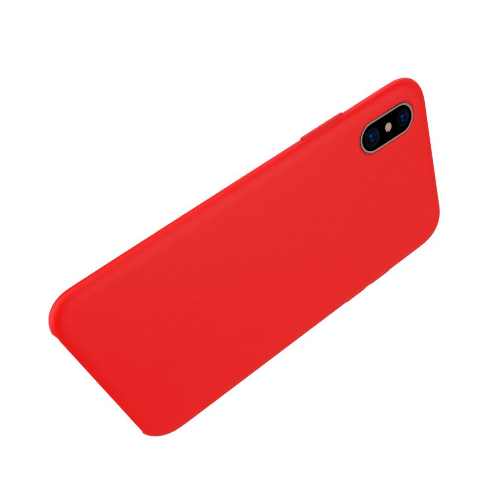 Husa protectie compatibila cu Apple iPhone X/XS Liquid Silicone Case Rosu - vivimall.ro