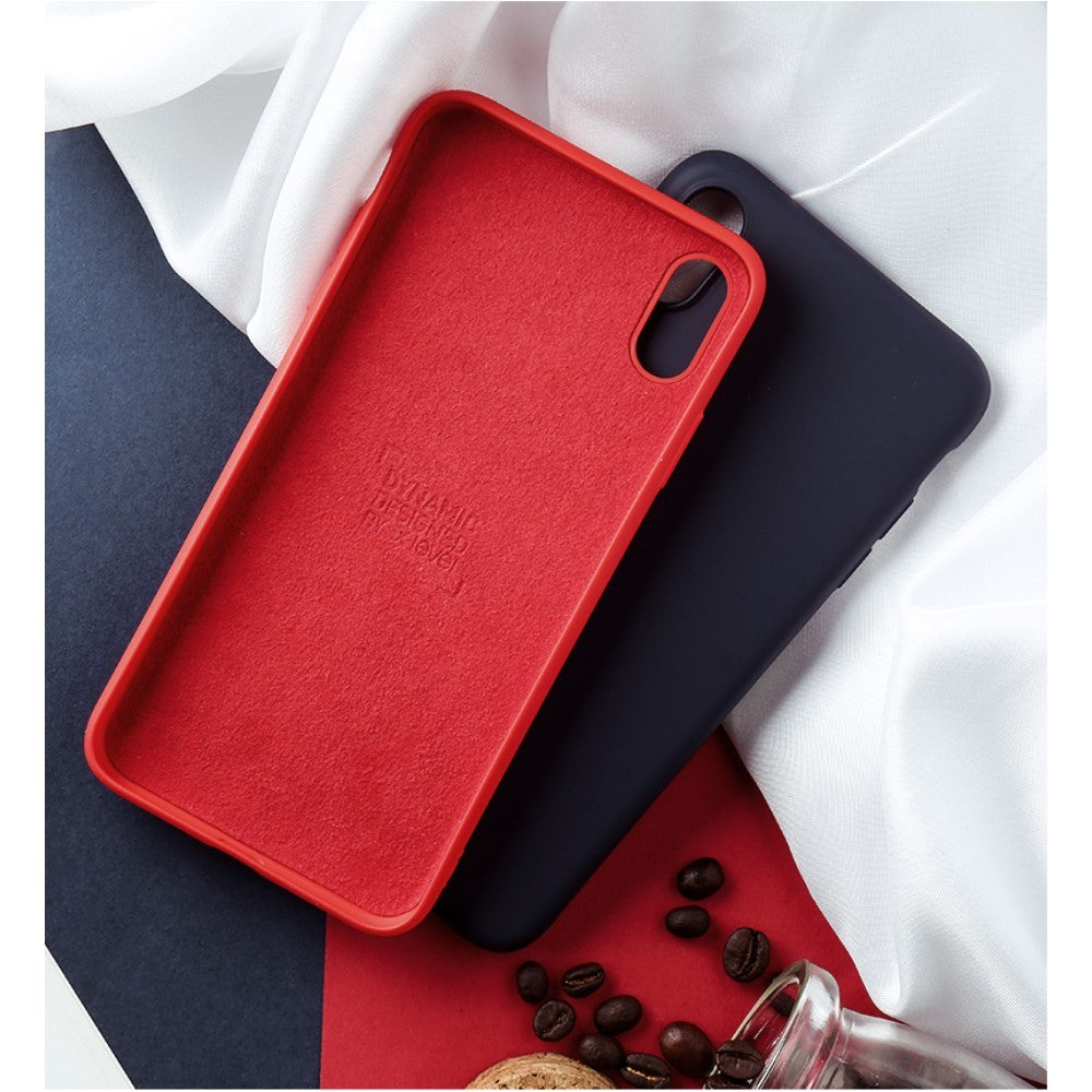 Husa protectie compatibila cu Apple iPhone X/XS Liquid Silicone Case Rosu - vivimall.ro