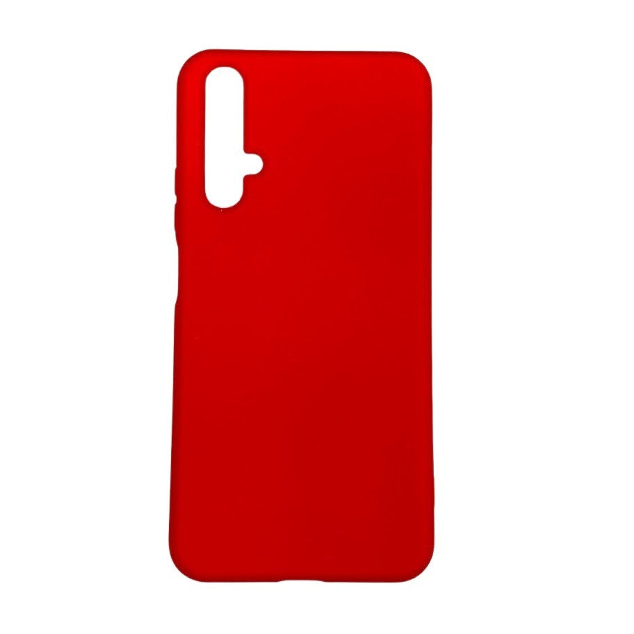 Husa protectie compatibila cu Huawei Nova 5T Liquid Silicone Case Rosu - vivimall.ro