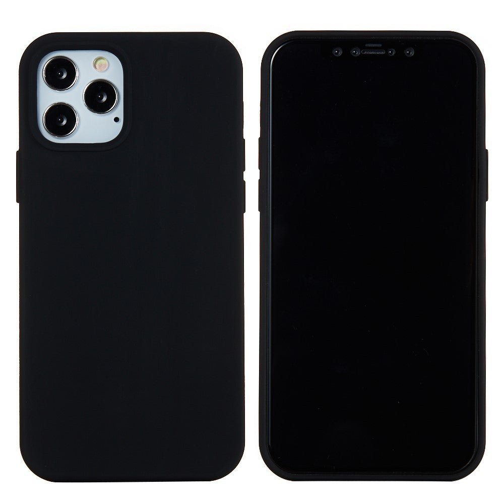 Husa protectie compatibila cu Huawei P40 Lite Liquid Silicone Case Negru - vivimall.ro